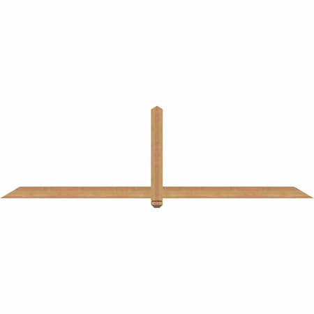 Ekena Millwork Eugene Smooth Timber Gable Bracket, Western Red Cedar, 96"W x 28"H x 3 1/2"D x 3 1/2"F, 7/12 Pitch GBW096X28X0404EUG00SWR